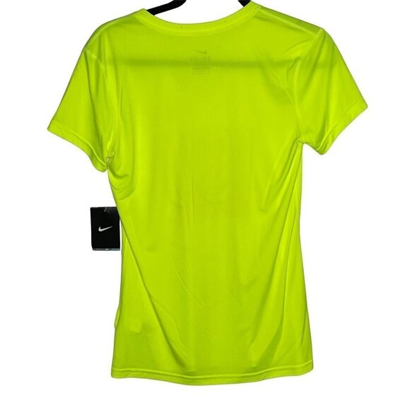 NWT Nike Women's Dri-fit Illinois State Redbirds V-Neck Tee Neon Yellow M - Picture 2 of 6